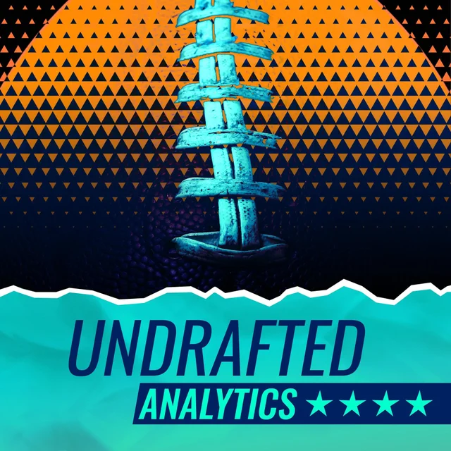 Undrafted Analytics podcast cover showing football imagery with German-language analytics branding